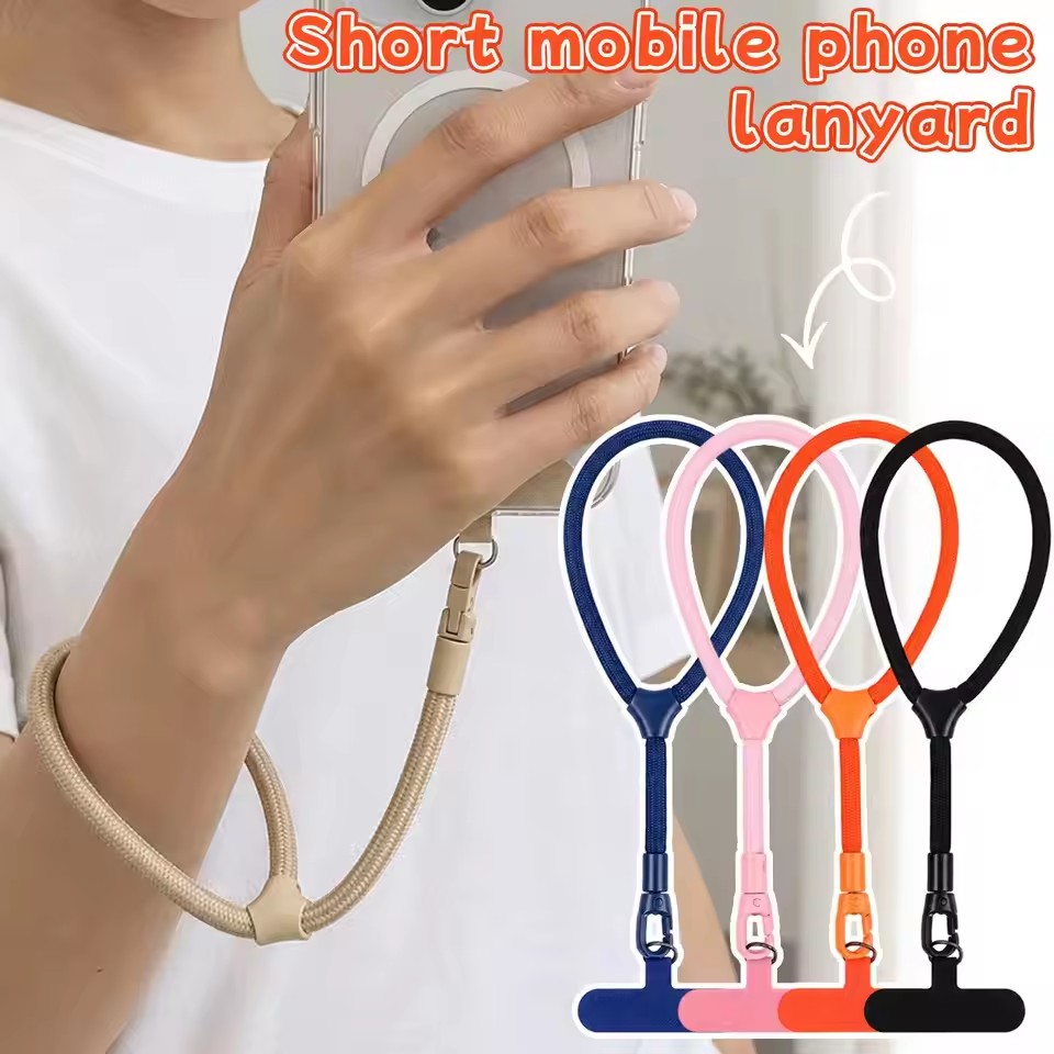Phone Accessories Charms - สายคล้องโทรศัพท์มือถือป้องกันการสูญหายแบบสากล สายคล้องข้อมือหมุนได้ 360 องศา สายคล้องโทรศัพท์พร้อมจี้ตกแต่ง สายคล้องปรับระดับได้