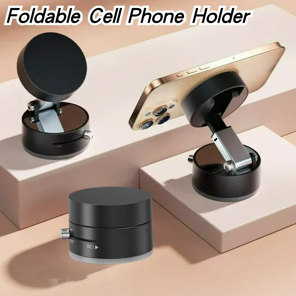 Phone Accessories Useful - ที่วางสูญญากาศแม่เหล็กประสิทธิภาพสูงขาตั้งโทรศัพท์สากลแบบพับได้สําหรับรถเดสก์ท็อปห้องน้ําอุปกรณ์กีฬากลางแจ้ง