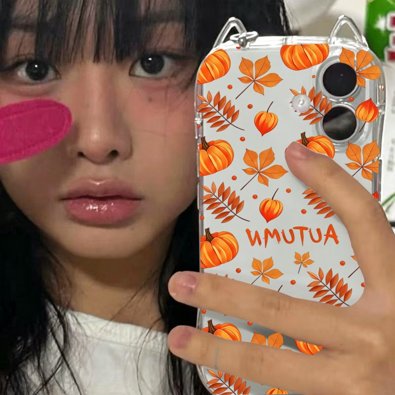 Apple Iphone 15 - เคสโทรศัพท์ลายใบไม้ร่วงและฟักทองฤดูใบไม้ร่วงสำหรับ iPhone 17 16 15 14
