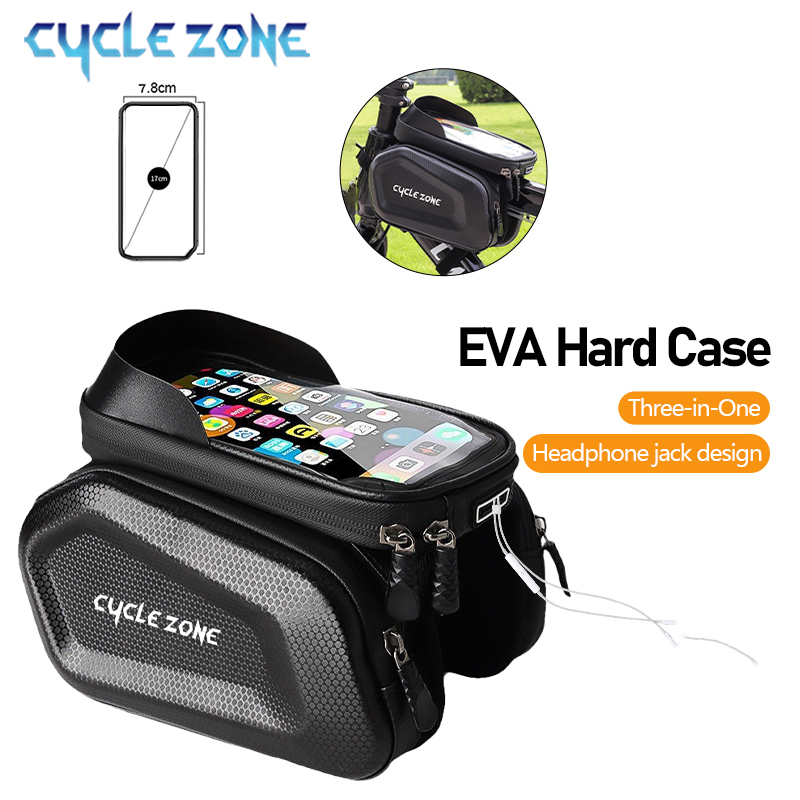 Phone Zone Accessories & Repair Photos - กระเป๋าจักรยานหน้าจอสัมผัสเคสโทรศัพท์ผู้ถือความจุขนาดใหญ่กรอบด้านบนหลอดกระเป๋าMTBจักรยานถนนกระเป๋าเคสโทรศัพท์อุปกรณ์ขี่จักรยาน