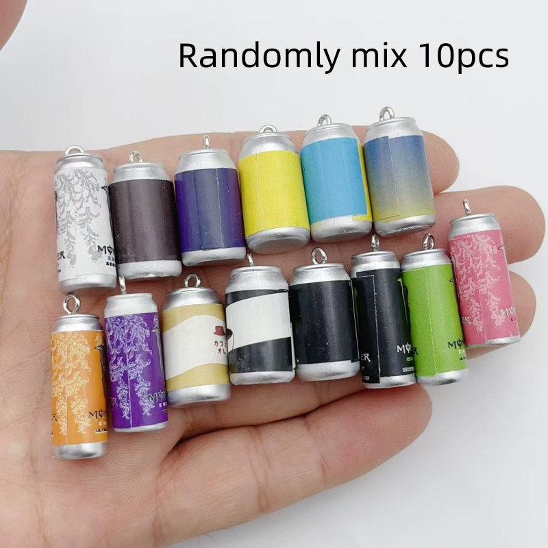 10 ชิ้น จี้เรซินรูปกระป๋องเครื - Phone Accessories Charms บทวิจารณ์และราคา